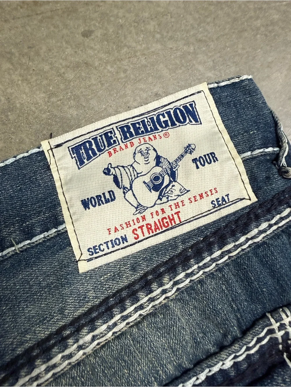 True Religion Super QT Natural Straight Raw Cut Off Jean Shorts Men’s 38 NEW